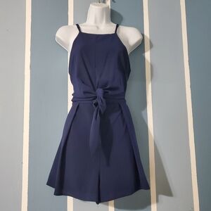 She + Sky Navy Blue Romper